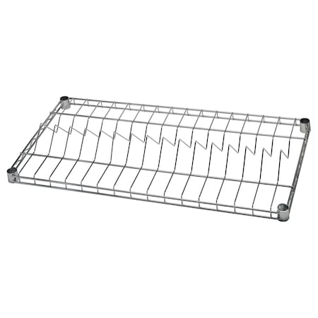 Quantum Storage Systems One 18"WX36"L 16 Reel Wire Shelf, Chrome 1836R16C